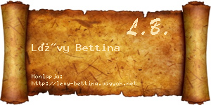 Lévy Bettina névjegykártya